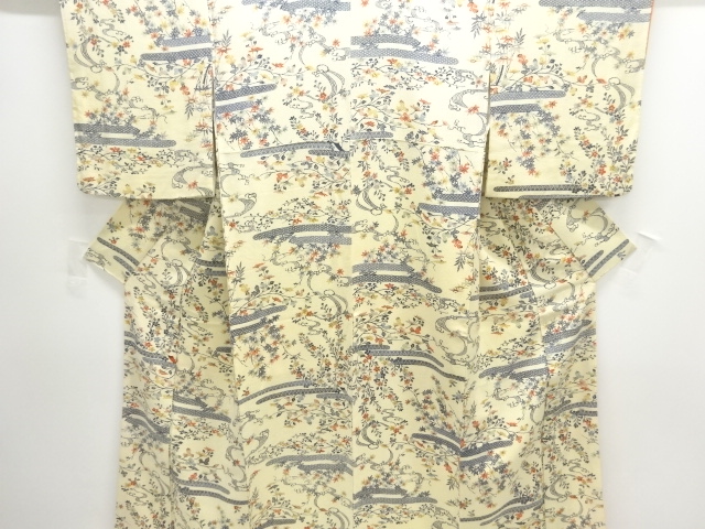 JAPANESE KIMONO / KOMON / CHIRIMEN / KIKU
